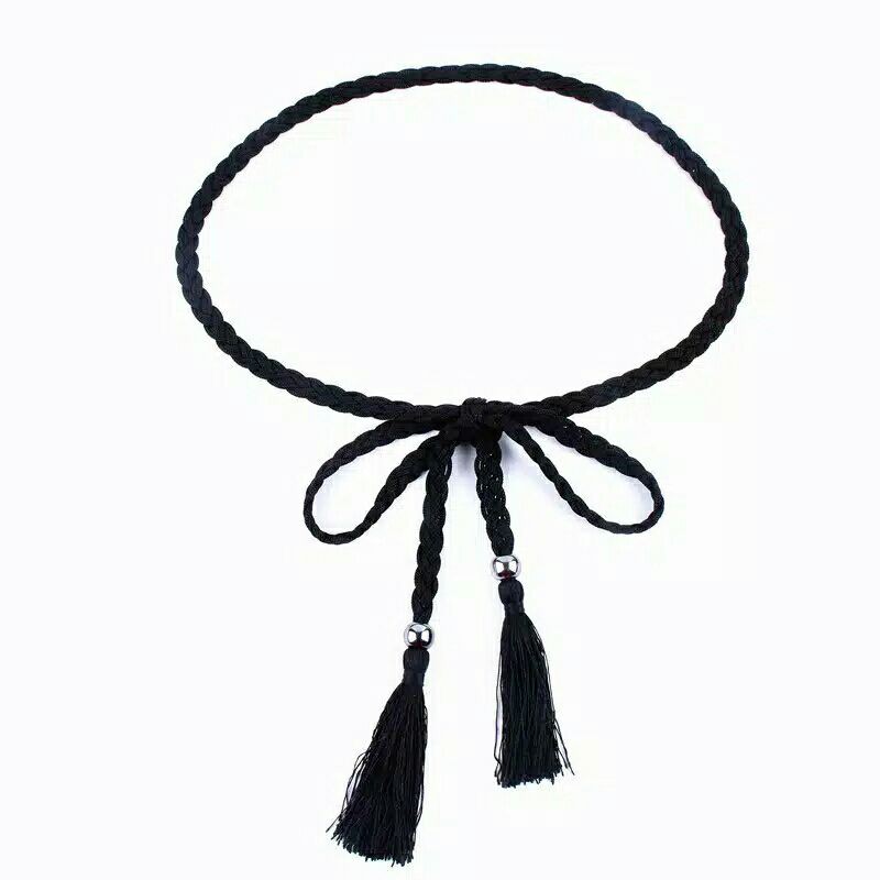 Ikat Pinggang Strap Kepang Tipis Bahan Jalinan Tambang TALI GAMIS / TALI PINGGANG