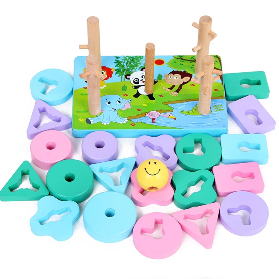 Insert Shape Pastel Wire Game Matching Game Matching Shape Mainan Balita Wooden Toys Mainan Kayu Sensory Toys Mainan Montessori Anak