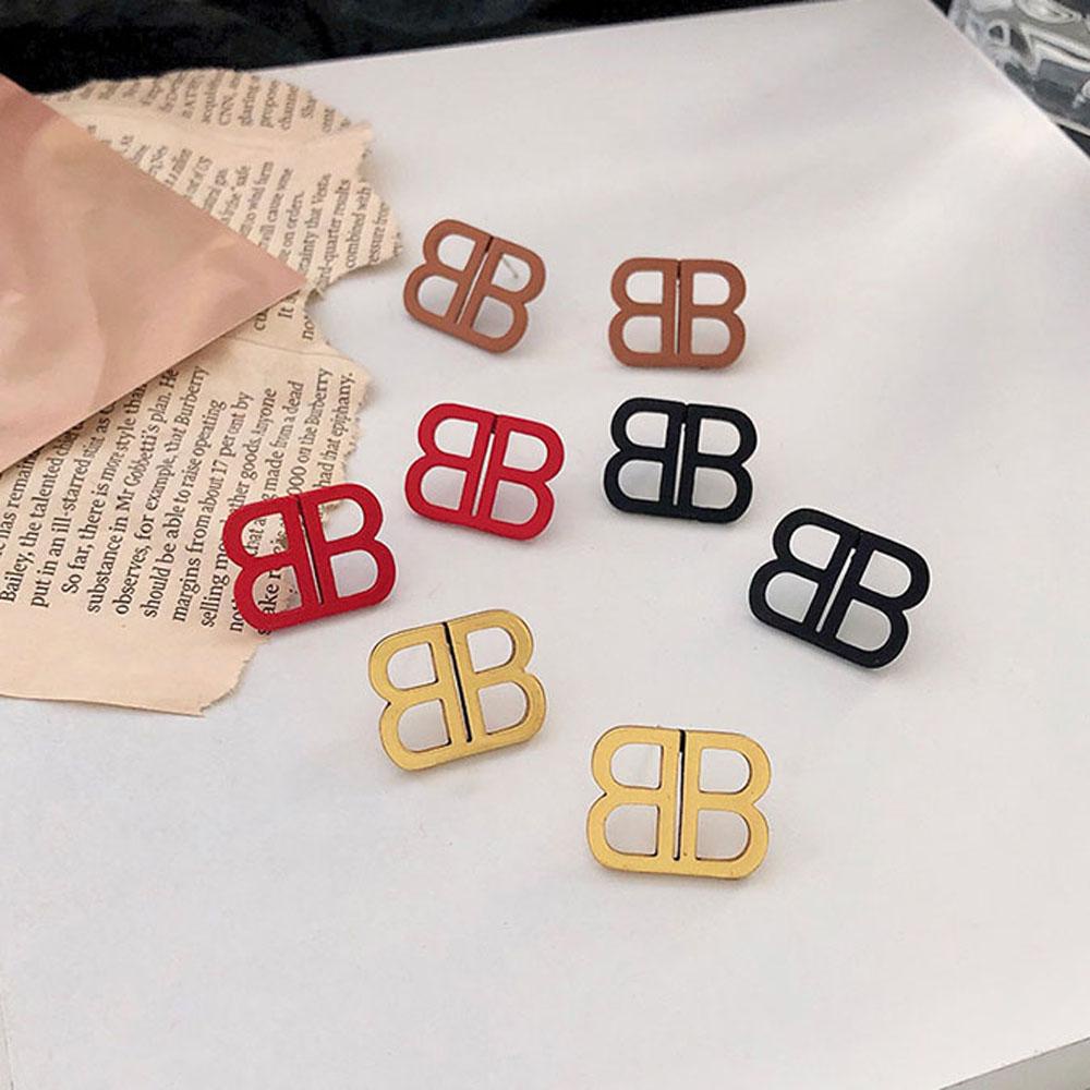 Needway Anting Huruf B Ganda Logam Baru Untuk Hadiah Pesta Wanita Geometris