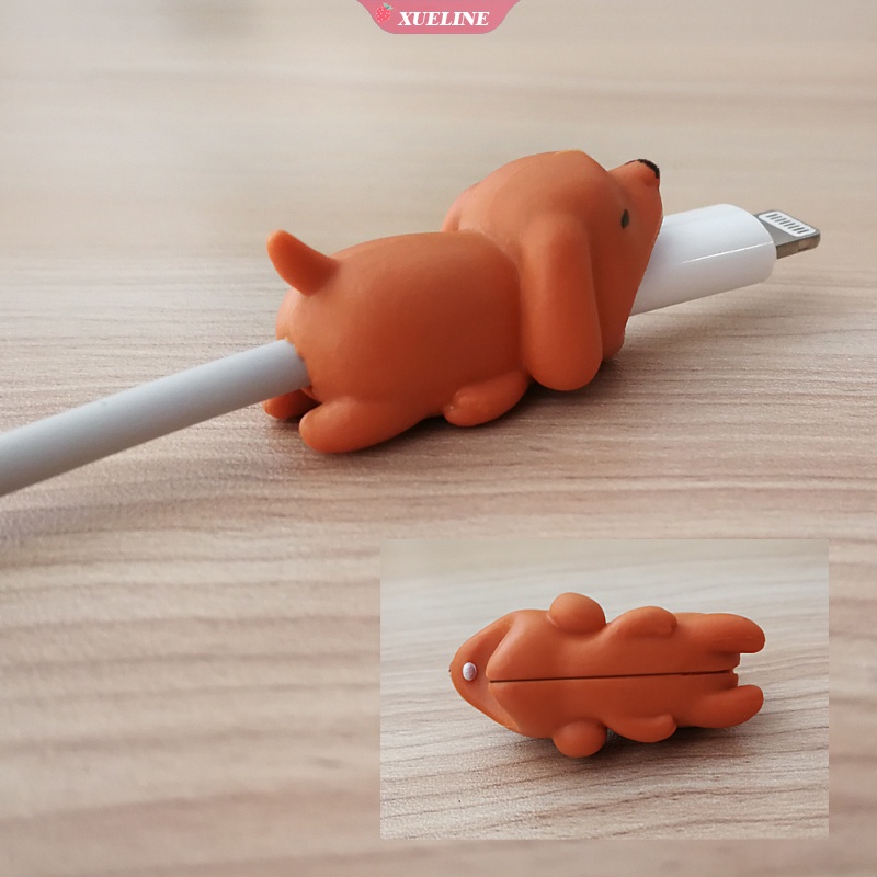Pelindung Kabel Data / Charger / Earphone Bentuk Kartun Hewan Lucu Untuk iPhone