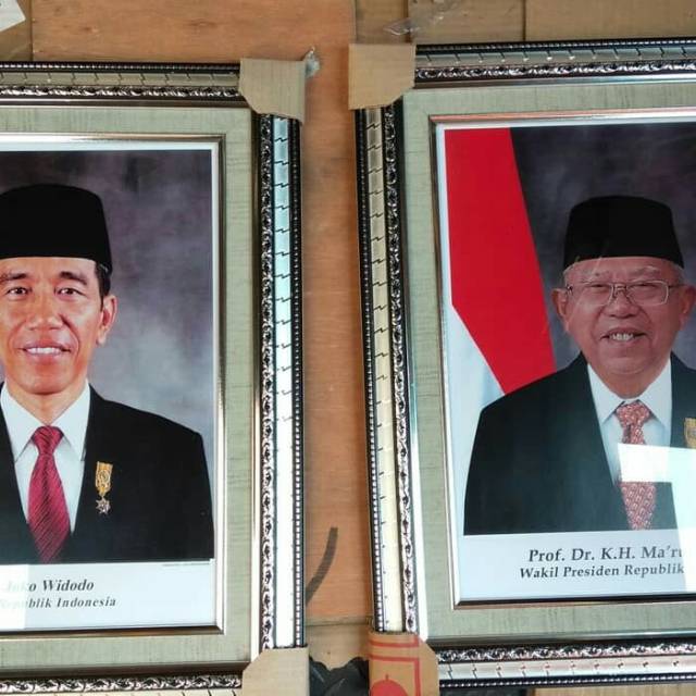 Pigura Presiden Dan Wakil Presiden Pigura Dobel Frame Warna Perak Shopee Indonesia