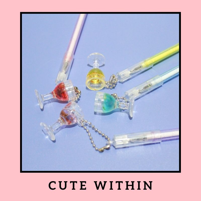

Pulpen Gantungan Cangkir Gelas Wine Varian Warna Ungu Pink Kuning Pink - pena lucu pen gel bolpoin bulpen warna warni unik alat tulis hadiah anak sekolah & kantor stationery cute karakter kartun wine glass minuman hiasan
