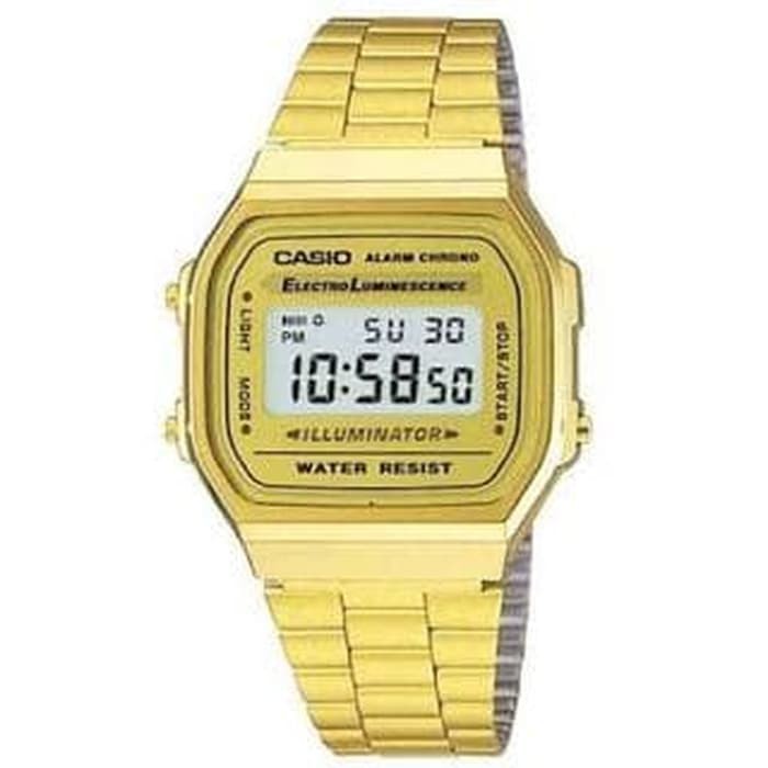 JAM TANGAN  CASIO DIGITAL 168 RANTAI GOLD SILVER CS002