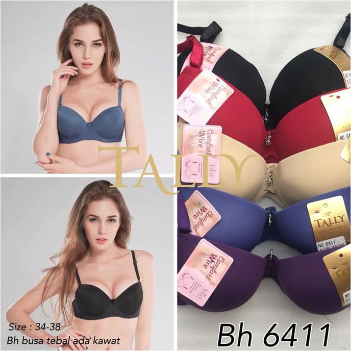 Kualitas Terbaik BH Bra Busa Tebal Polos Kawat 34-38 Tally 6411 Comfort Wire Bra - 34 BARANG BAGUS