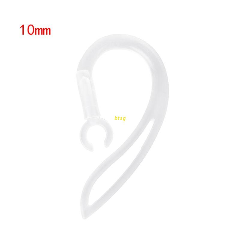 btsg 10mm Bluetooth Earphones Transparent Soft Silicone Ear Hook Loop Clip Headset