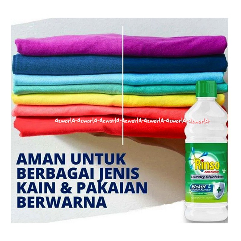 Rinso Anti Kuman Laundry Disinfektan Sabun Cair Efektif 450ml