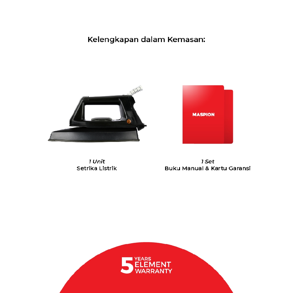 MASPION Setrika EX-1000 Automatic Iron Exclusive
