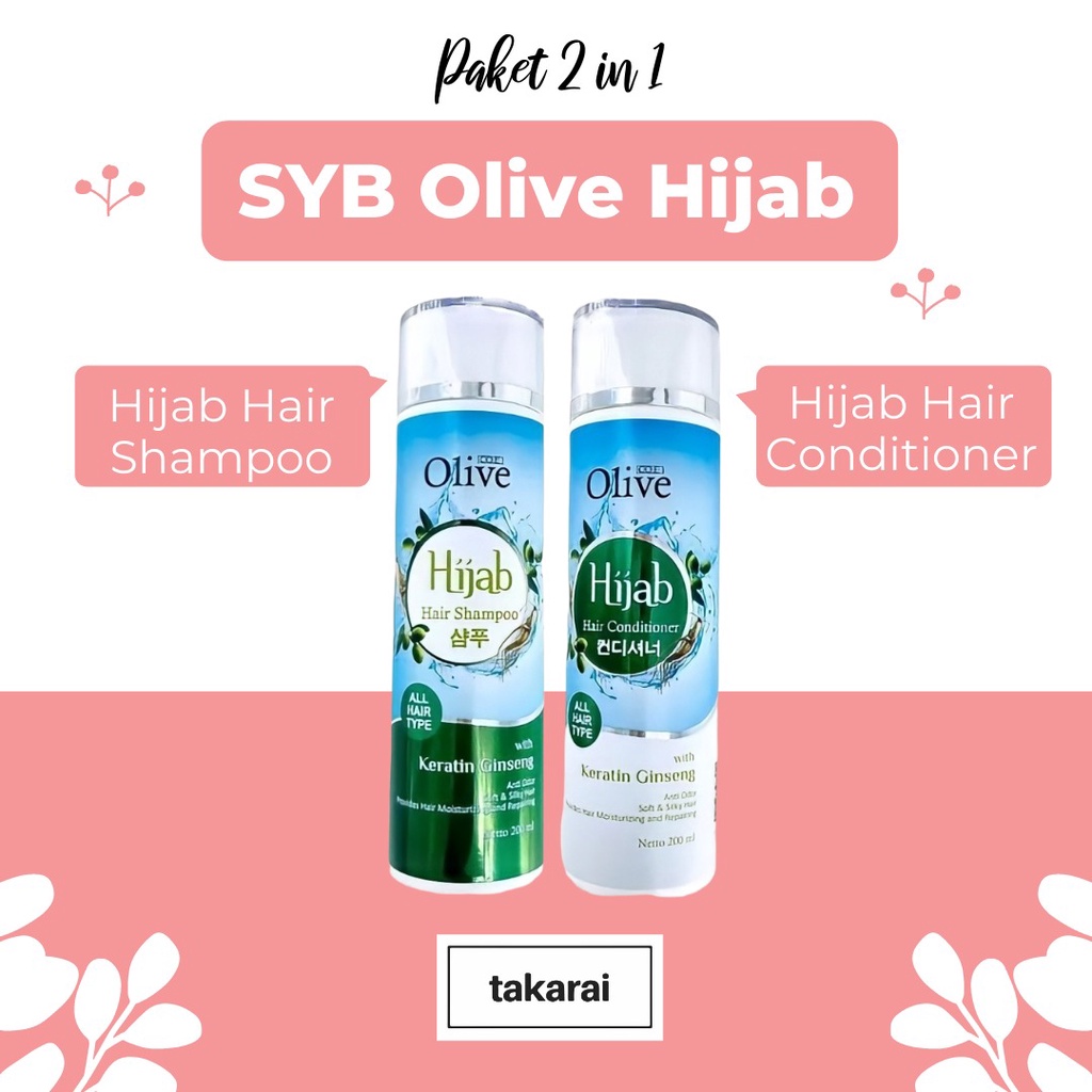 [COD] SYB Olive Hijab Paket 2in1 Conditioner + Shampoo Perawatan Rambut Khusus Wanita Berhijab - BPOM