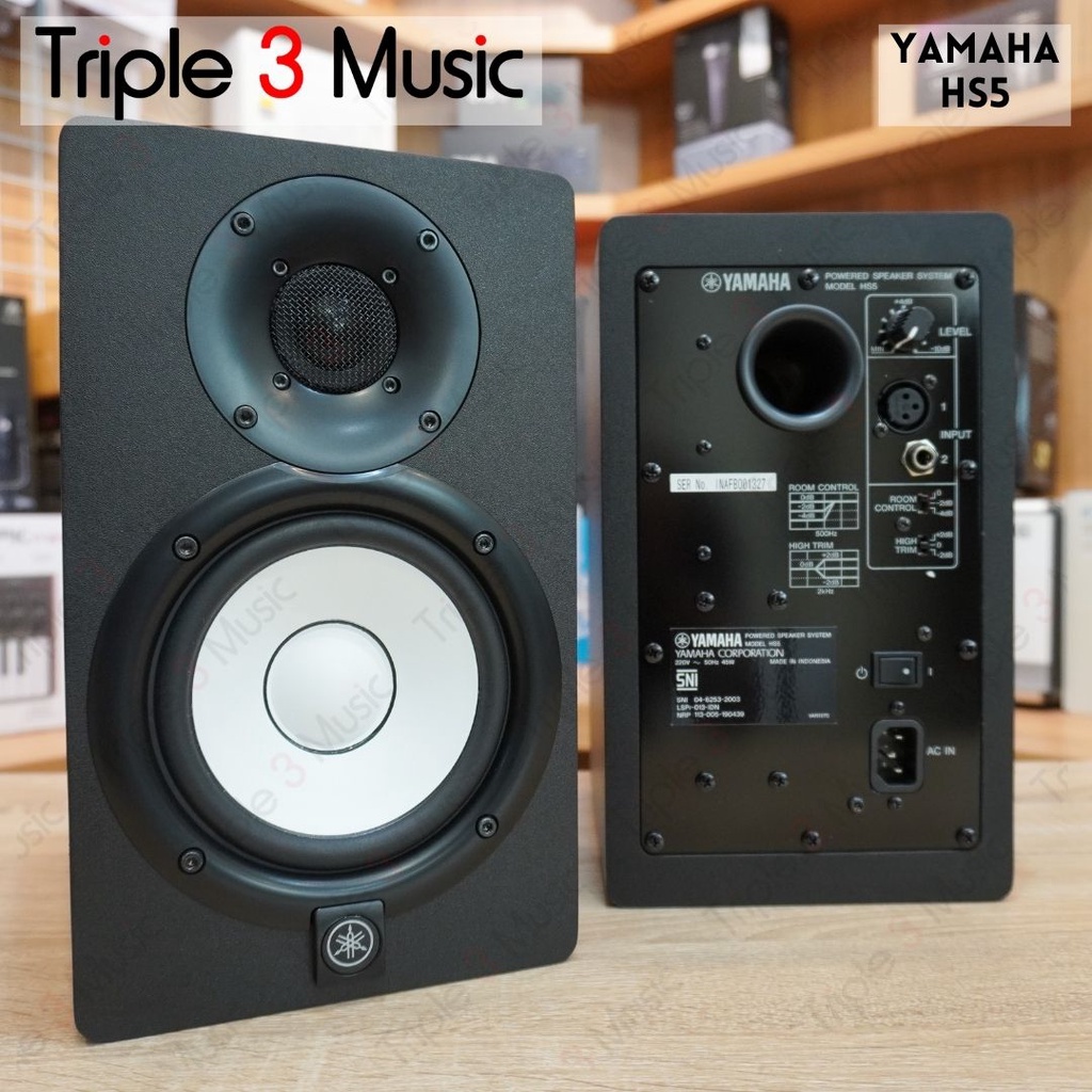 YAMAHA HS5 HS 5 Studio Monitor Speaker Flat Triple3music Bandung - Hitam