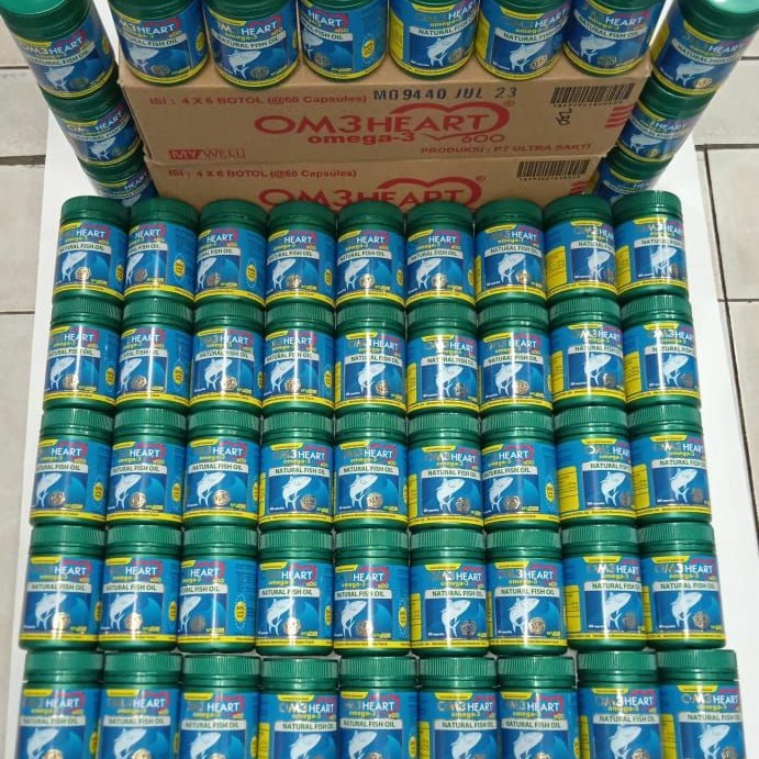 OMEGA-3 OM3HEART OMEHEART 600 NATURAL FISH OIL - isi 60's Original