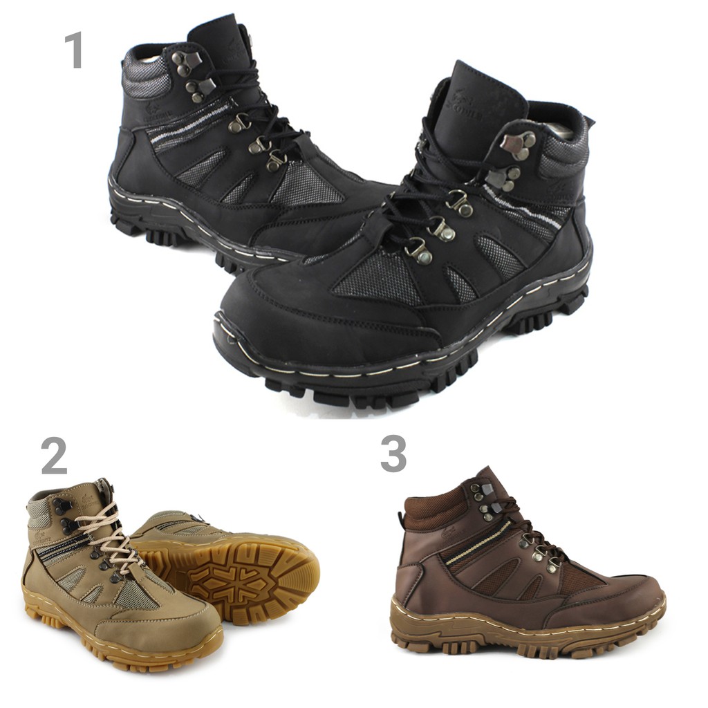 Sepatu Safety Boots Crocodile Armor 3 Warna PDL Ujung besi Proyek Kerja Lapangan Work Boots Touring