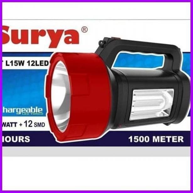 COD Senter Tangan Surya SHT L15W 12LED SMD LED Senter Pegang Sorot 15w 15 watt 12 led