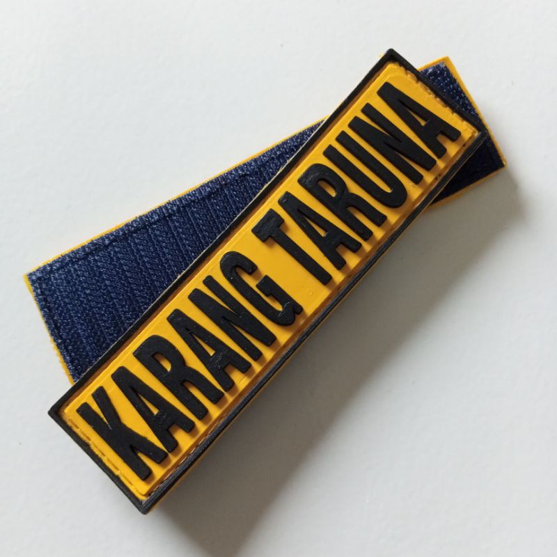 PATCH RUBBER LOGO DADA KARANG TARUNA.tempelan karet emblem velcro.