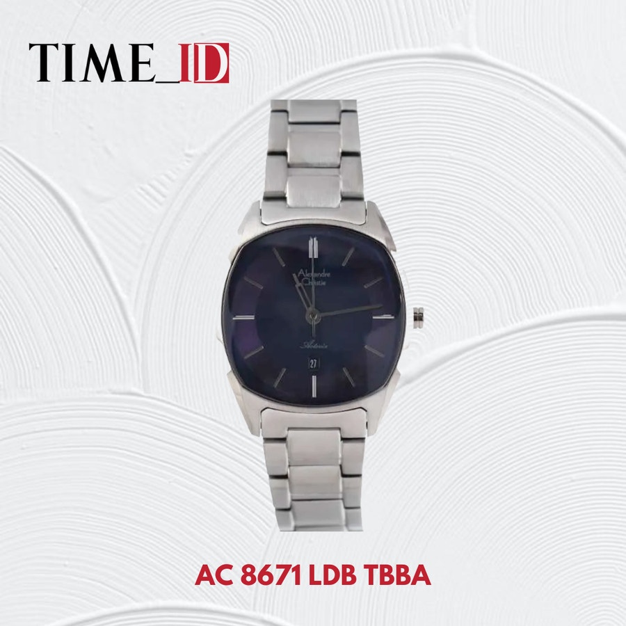 Jam Tangan Alexandre Christie AC 8671 Silver Black Wanita