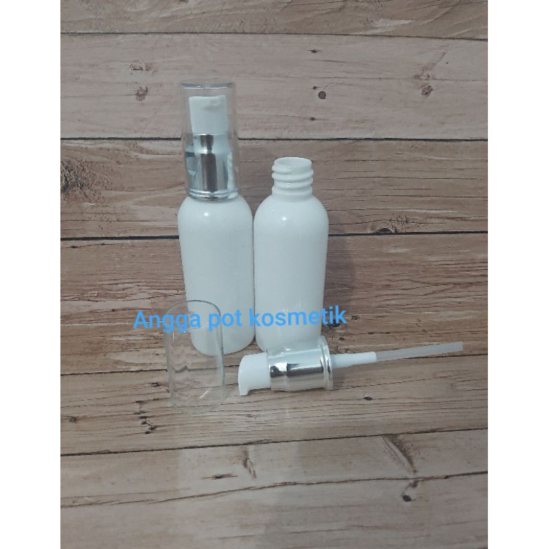 botol 60ml pump silver full cup