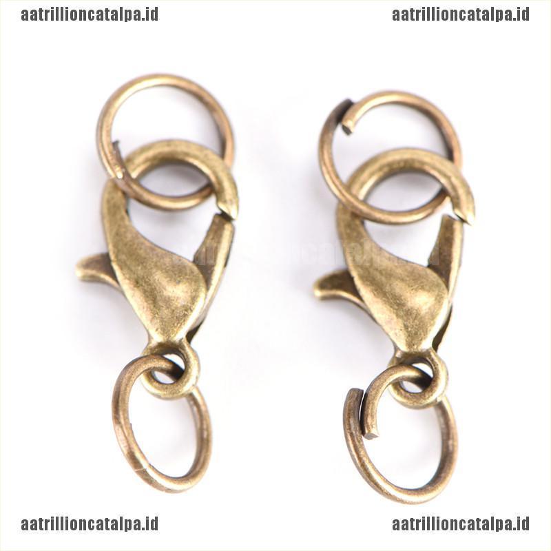 20pcs / Set Kait Lobster Bahan Alloy Untuk Membuat Perhiasan Kalung DIY