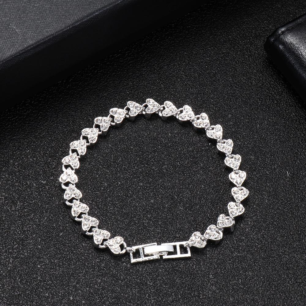 R-flower Rhinestone Bracelets Shiny Wedding Bridal Austria Kristal Tangan Rantai