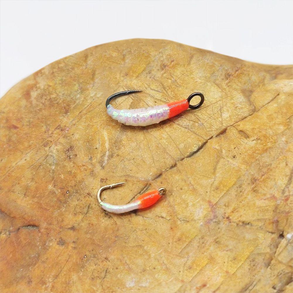 Top 5pcs Fish Scale Nymph Fly Alat Pengikat Manual Buatan Garis Putih Bahan Pengikat Mulut Kuda Fish Scale Hook