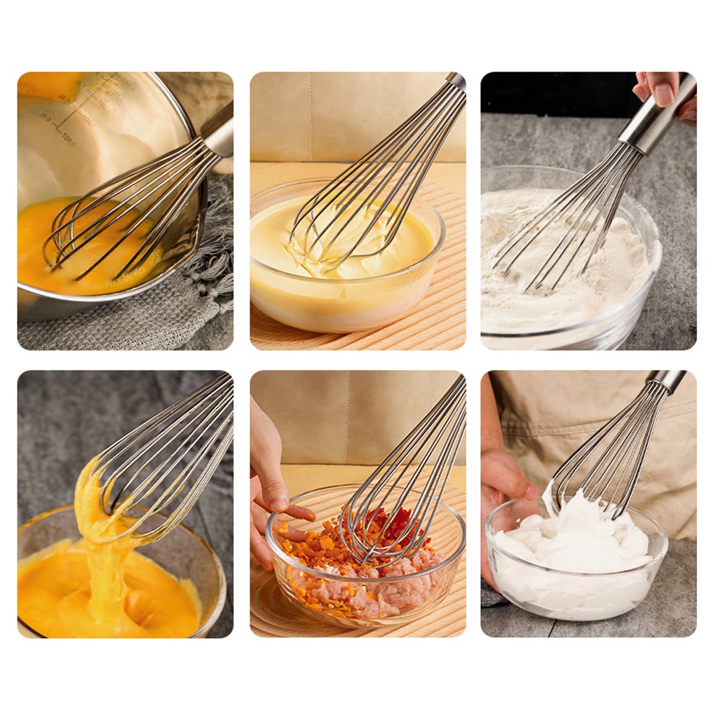 ☛TK☚ Pengocok Telur Manual Pengaduk Adonan Kue Hand Mixer Egg Whisk Stainless Steel R757