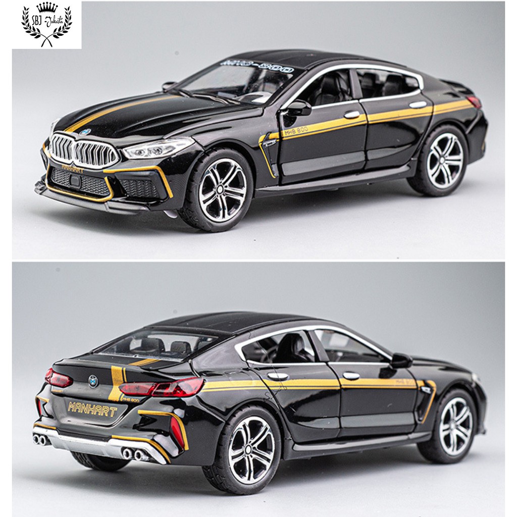 Diecast Miniatur Mobil BMW M8 MANHART Metal Collection Series Skala 1:32