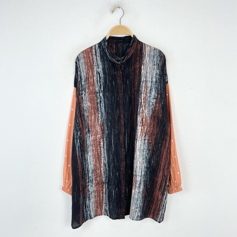 kemeja wanita  motif bahan rayon // kemeja-Foto 17