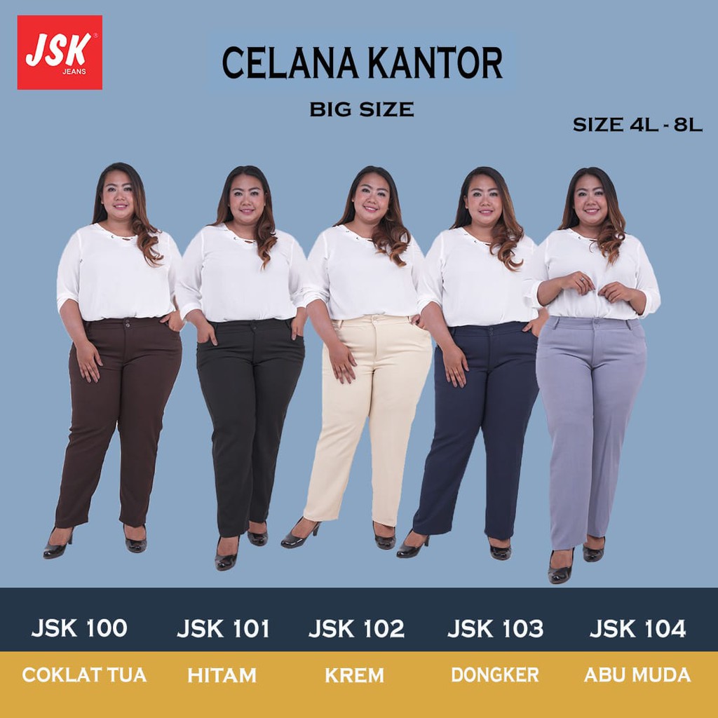 Celana Kantor Cewek Wanita Kerja Big Size Trendy 5 Warna Celana Kantor Cewek Wanita Kerja Big Size Trendy 5 Warna