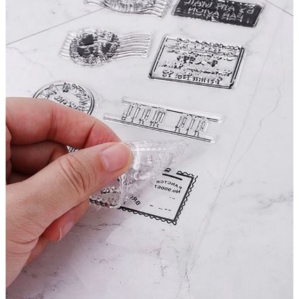 Clear Stamp (Stempel Transparan/Bening) - Airmail Pattern