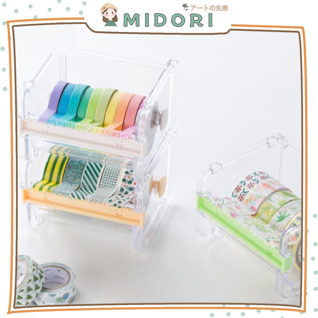 

[MIDORI] Dispenser Tape Washi Masking Kotak Tempat - F0028
