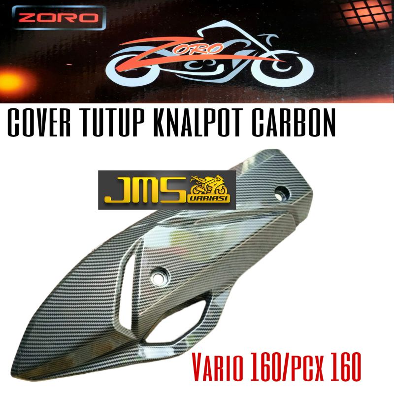 cover tutup carbon filter hawa/corong knalpot/cover knalpot carbon/cover pijakan carbon vario 160 new pcx 160 new zoro