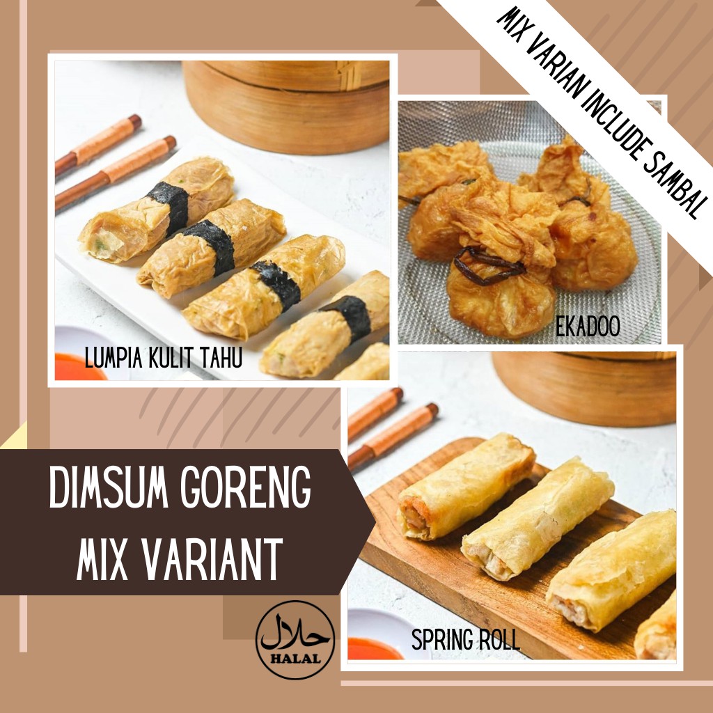 

DIMSUM FROZEN GORENG MURAH ENAK HALAL MAKANAN ALA RESTO LUMPIA KULIT TAHU SPRING ROLL SIAP SAJI