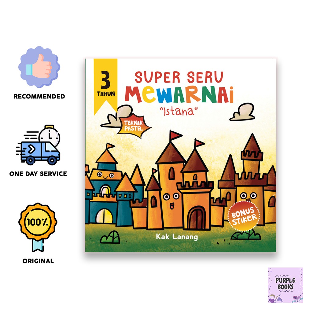 Buku Anak : Super Seru Mewarnai Istana / Buku Mewarnai / Buku Anak 3 Tahun