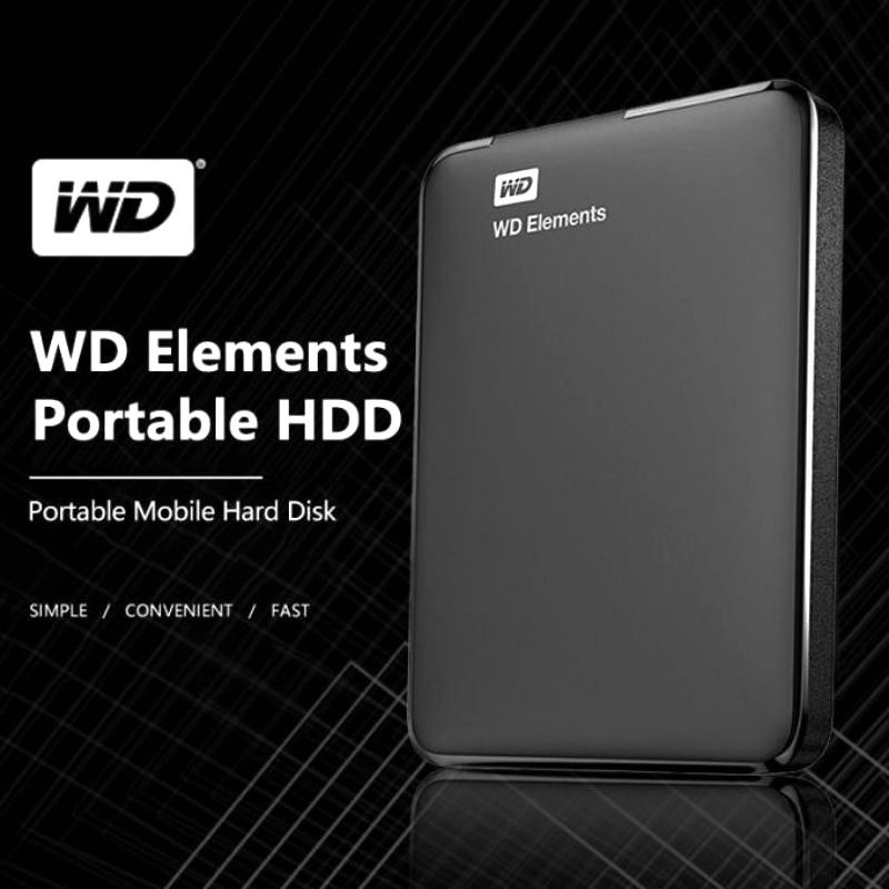 HARDISK EKSTERNAL WD ELEMENTS USB 3.0 NEW. -HDD 320GB 500GB 1TB 2TB Western Digital