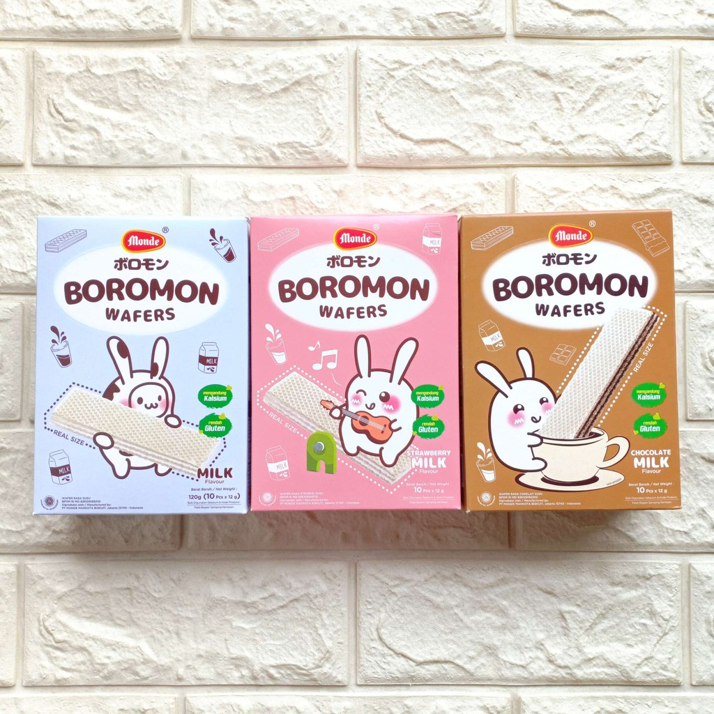 Monde Boromon Cookies Cookie Wafers 120gr Original Milk Susu Wafer Kukis Kentang Snack Cemilan Anak