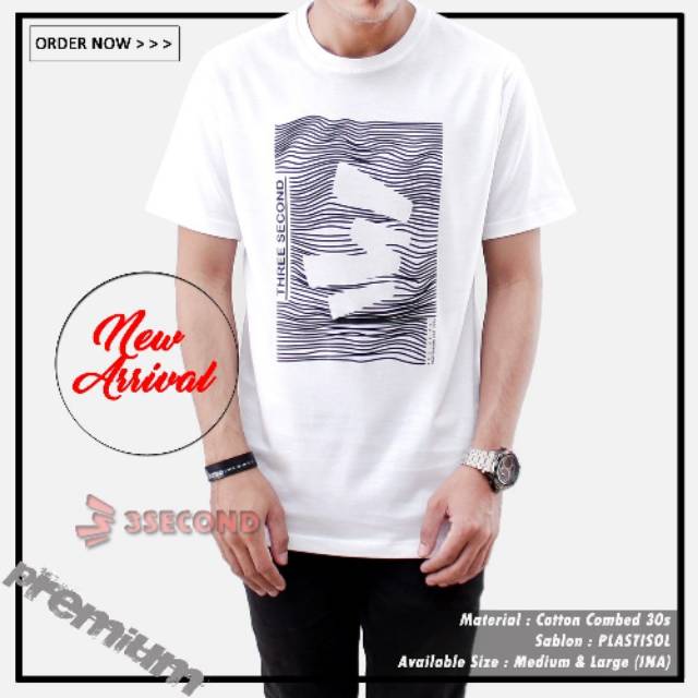 Kaos distro pria three second