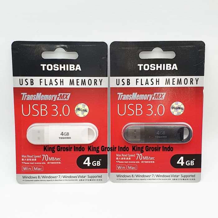 flashdisk Toshiba 4GB 4 GB USB Original Flashdrive - Putih