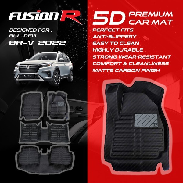 Fusion R Karpet Mobil 5D All BRV 2022 / Luxury Car Carpet Carbon Premium Original