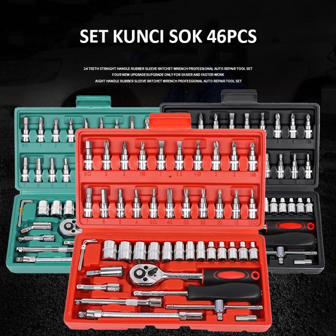 Set Kunci Sok 46 pcs Kunci Shock Mobil Motor