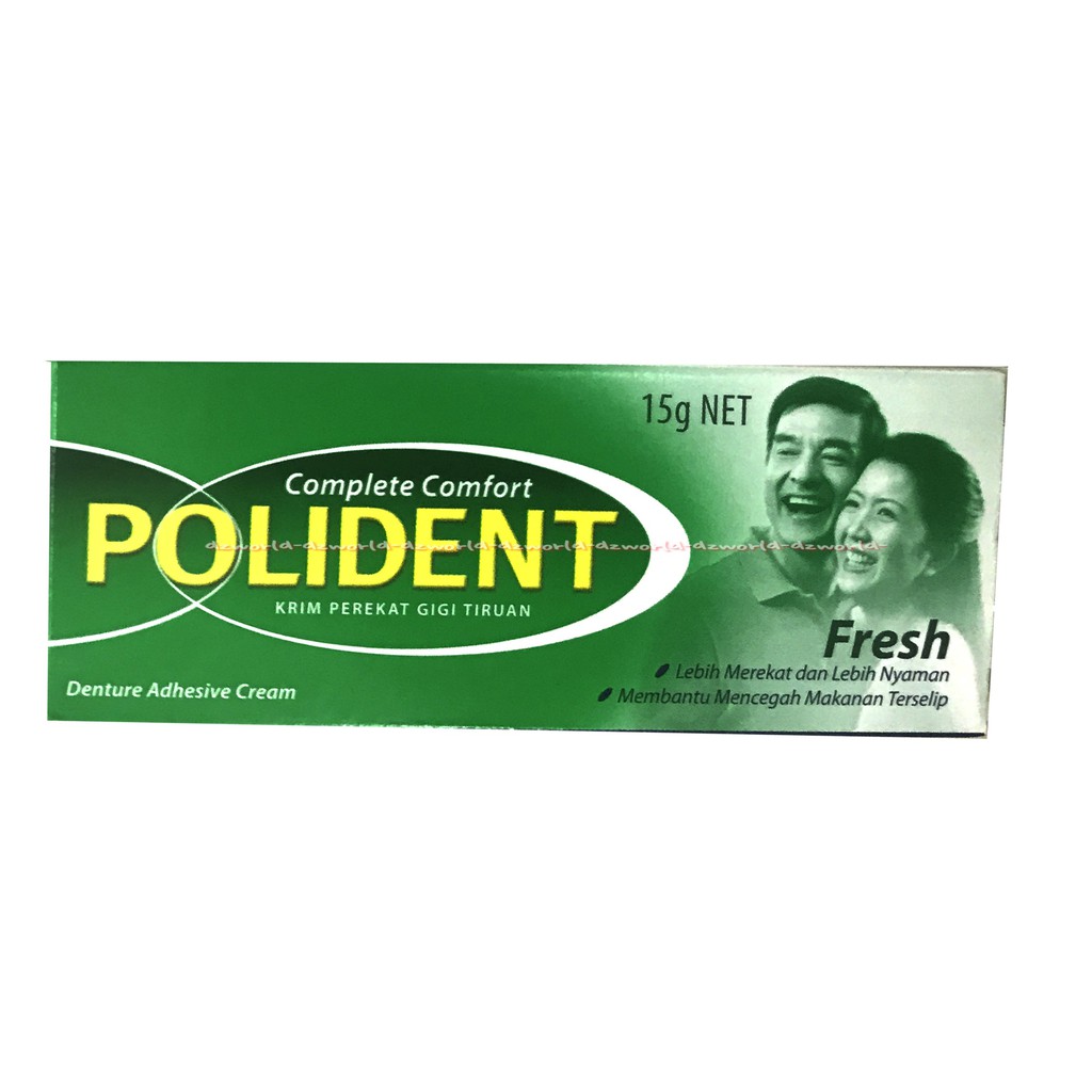 Polident Complete Comfort Adhensive 20gr Krim Lem Perkat Gigi Palsu Gigi Tiruan