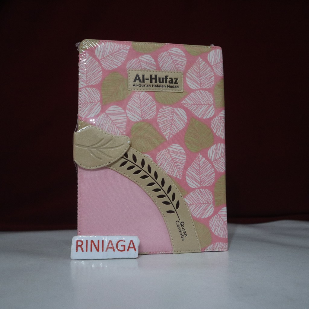 ( BISA CETAK NAMA ) Al Quran Al Hufaz Jaket KAIN Magnet Motif Daun Muslimah - Cordoba