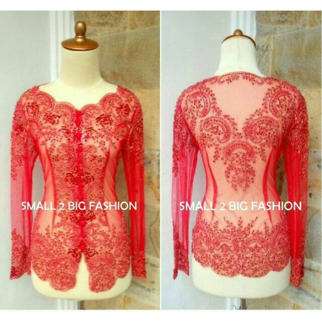 Kebaya bordir encim / kebaya wisuda putih / kebay pesta / kebaya kondangan / kebaya modern murah