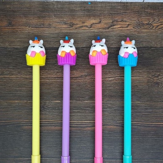 

(4pc) Gel Pen Fancy / Pulpen Kepala Pen Gel Unicorn Cake