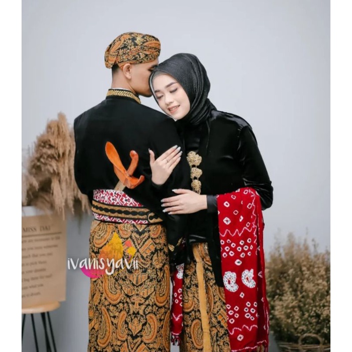 Baju Prewedding Adat Jawa - Motif Semen romo (Free Selendang Jumputan)