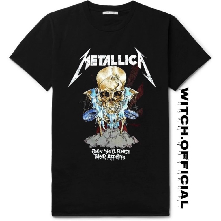 Kaos METALLICA SOON YOU’LL PLEASE THEIR APPETITE / TSHIRT DISTRO HITAM PRIA WANITA DEWASA 24S