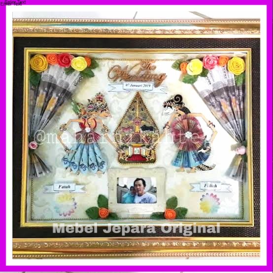 MAHAR WAYANG FRAME EMAS UKIR