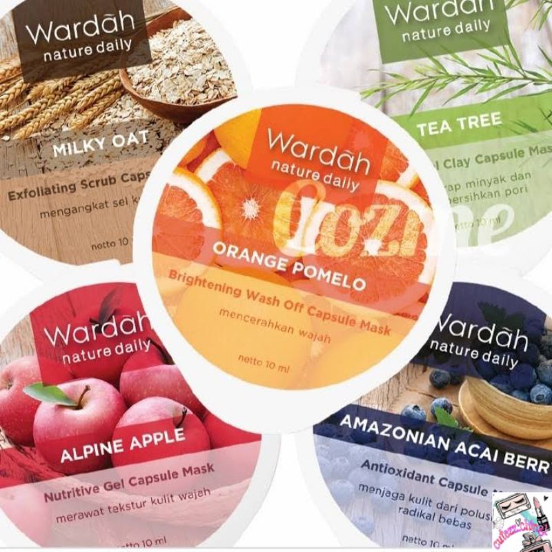 ☃️Cutezz_Ching1☃️Wardah Nature Daily Capsule Mask 10ml