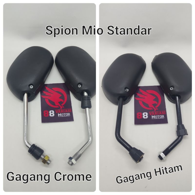 Spion Standar Bawaan Yamaha Mio Gagang Hitam Dan Crome - Spion Yamaha Mio Nmax Aerox Lexi Jupiter Vega Vixion Bisa Pakai