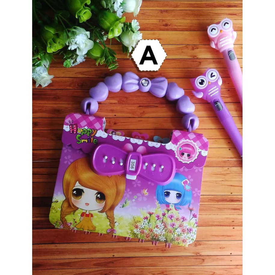 

Buku Diary Ring Kunci Password Tas Tenteng Kecil - Angel Baby 85KXQB
