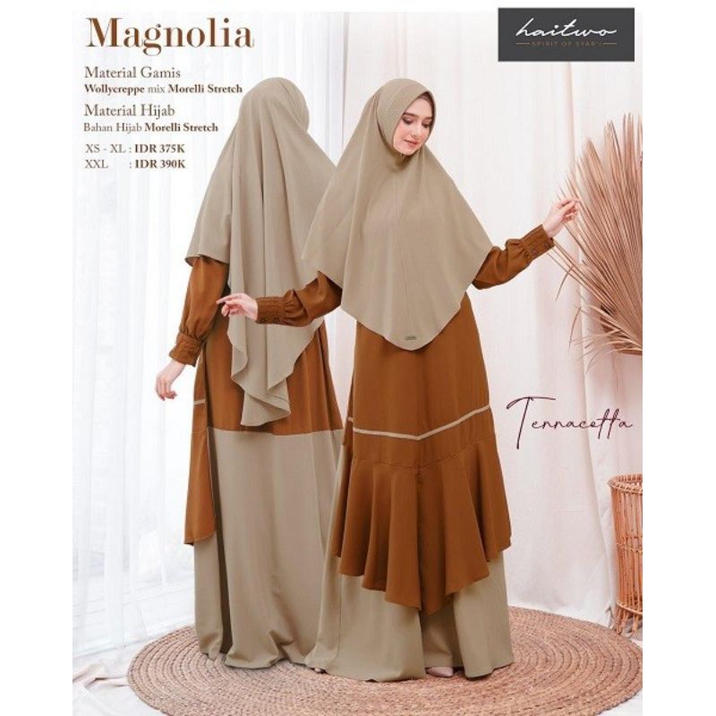 BISA COD - Gamis HaiTwo Magnolia  Gamis Dewasa  Gamis Syar'i Original Fashion Muslim