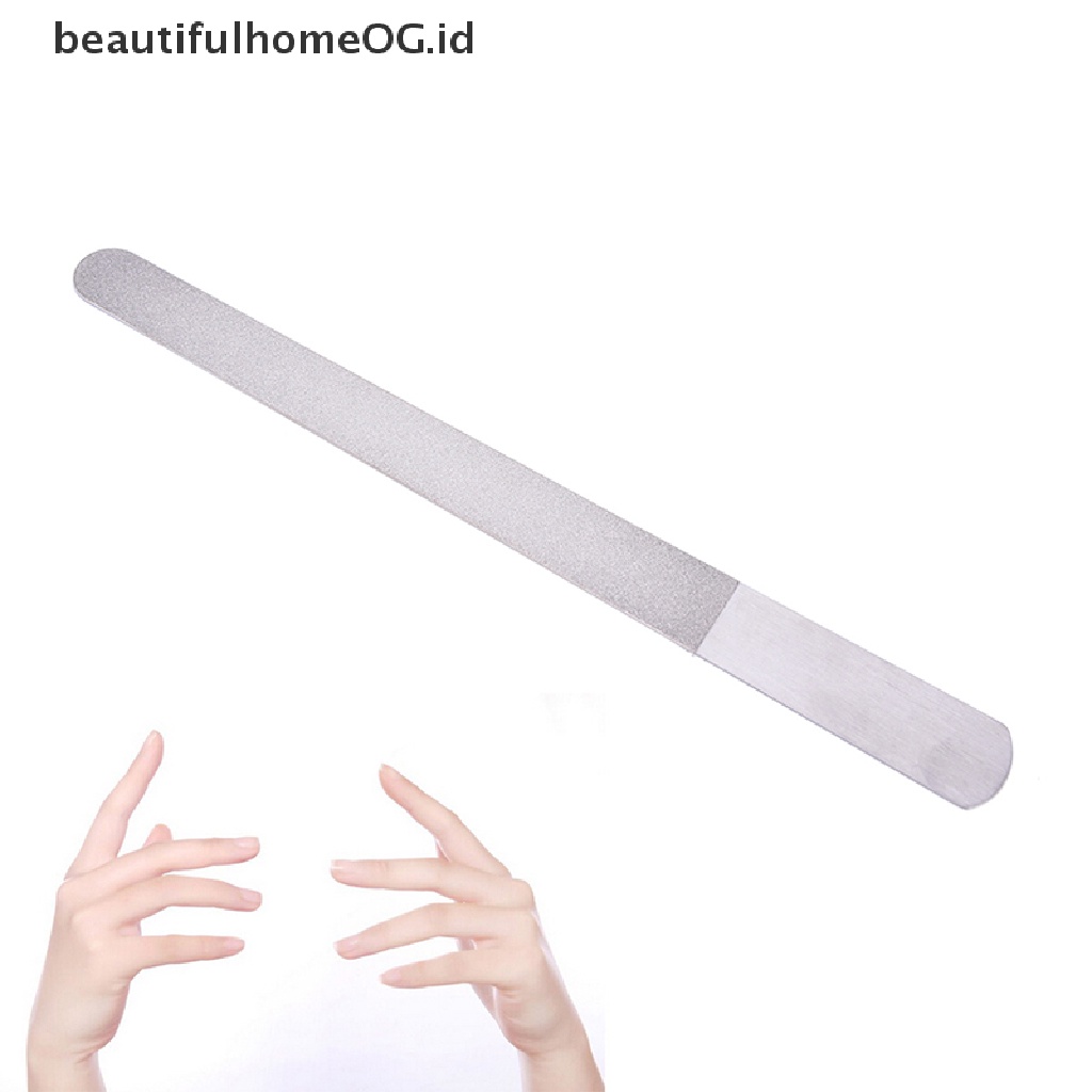 Alat Kikir Kuku Dua Sisi Bahan Stainless Steel Metal Untuk Manicure Pedicure