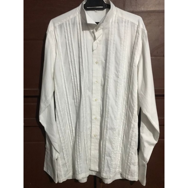 shirt White Valino Donna Wanita Kemeja Branded Putih